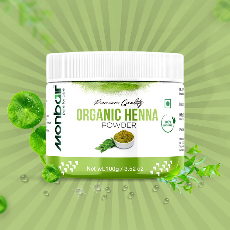 Monbair,cosmetics,cosmetics kit,cosmetics offers MONBAIR Premium Quality Organic Henna Powder, 100 Grams